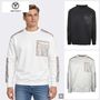 Sweatshirt Rundhals Brusttasche Regular Fit Lange �rmel