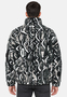 Teddyjacke Oversize Stehkragen Grafisches Allovermuster
