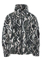 Teddyjacke Oversize Stehkragen Grafisches Allovermuster
