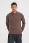 Klassischer Strickpullover Knopfleiste Rippb�ndchen