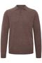 Klassischer Strickpullover Knopfleiste Rippb�ndchen