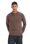 Klassischer Strickpullover Knopfleiste Rippb�ndchen
