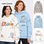 Kapuzenpullover Rippb�ndchen Motivprint Eingriffstasche
