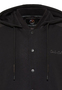 Sweatjacke Oversize Kapuze Druckknopfleiste R�ckenprint