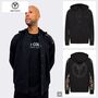 Sweatjacke Oversize Kapuze Druckknopfleiste R�ckenprint