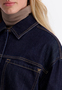 Jeansjacke Brusttaschen Kontrastn�hte Elastischer Saum