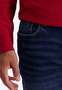Slim Fit Jeans 5 Pocket Used Optik Mittlere Bundh�he