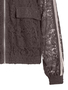 Bomberjacke Florale Spitze Baseballkragen Pattentaschen