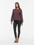 Sweatshirt Rundhals Spitzendetails �rmelb�ndchen Langarm