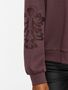 Sweatshirt Rundhals Spitzendetails �rmelb�ndchen Langarm