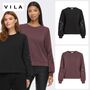 Sweatshirt Rundhals Spitzendetails �rmelb�ndchen Langarm