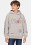 Kapuzenpullover Frontprint R�ckenprint Rippb�ndchen Langarm