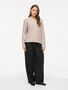 Strickpullover Rundhals Regular Fit Kontrastn�hte Langarm