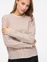 Strickpullover Rundhals Regular Fit Kontrastn�hte Langarm