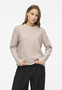 Strickpullover Rundhals Regular Fit Kontrastn�hte Langarm