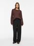 Pullover Rundhalsausschnitt Lochstickerei Ballon�rmel