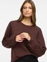Pullover Rundhalsausschnitt Lochstickerei Ballon�rmel