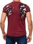 Herren T Shirt Allover Indian Biker Print Kurzarm Rundhals