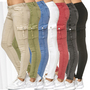 Jogger Denim Cargohose Stretch Pants