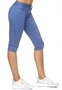 Simply Chic Damen Treggings Capri 3/4 Stretch Chino Jeans Hose D2228