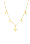 Halskette Sterne Edelstahl 40 cm