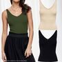 Damen JDY Tank Top Basic Shirt �rmellos Struktur JDYNANNA