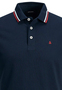 Jack & Jones Polo Shirt Kurzarm Uni Hemd JJEPAULOS Pique Baumwolle