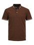 Jack & Jones Polo Shirt Kurzarm Uni Hemd JJEPAULOS Pique Baumwolle