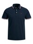 Jack & Jones Polo Shirt Kurzarm Uni Hemd JJEPAULOS Pique Baumwolle