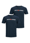 Jack & Jones Rundhals T-Shirt 2-er St�ck Pack Kurzarm Shirt Basic Set JJECORP
