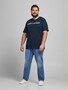 Jack & Jones 2er-SET Herren T-Shirt Kurzarm Plus Size Logo Shirt 