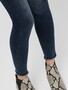 Damen Skinny Ankle Jeans Cropped Stretch Denim Hose ONLBLUSH Fransen
