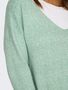 ONLY Damen Lockerer Strickpullover V-Ausschnitt Sweater ONLRICA LIFE