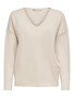 ONLY Damen Lockerer Strickpullover V-Ausschnitt Sweater ONLRICA LIFE