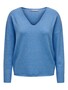 ONLY Damen Lockerer Strickpullover V-Ausschnitt Sweater ONLRICA LIFE