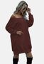 enflame Damen Oversized Long Shirt Off-Shoulder Dress Longsleeve Pullover