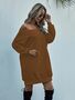 enflame Damen Oversized Long Shirt Off-Shoulder Dress Longsleeve Pullover