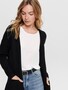 ONLY Damen Lange Strickjacke Stretch ONLLESLY Open Cardigan Gerippt