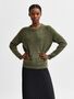 Damen SELECTED Feinstrick Wollpullover Rundhals Strickpullover SLFLULU
