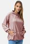 enflame Damen Oversized Hoodie Kleid Long Basic Kapuzen Pullover Nicki Velours
