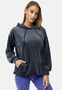 enflame Damen Oversized Hoodie Kleid Long Basic Kapuzen Pullover Nicki Velours