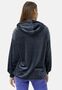 enflame Damen Oversized Hoodie Kleid Long Basic Kapuzen Pullover Nicki Velours