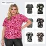 Kurzarm Damen Design Bluse Curvy Plus Size Shirt Gro�e Gr��en �bergr��e