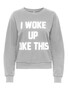 Pullover mit Print Langarm Rundhals Sweater Dnner Longsleeve JDYWOKE