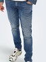 Slim Fit Jeans Destroyed Denim Hose ONSLOOM Stretch Tapered Trousers