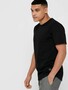 Langes Rundhals T-Shirt Kurzarm Shirt ONSMATT Einfarbig Basic Baumwolle