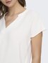 Einfarbige Kurzarm Bluse Basic V-Ausschnitt Shirt Oberteil JDYLION