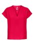 Einfarbige Kurzarm Bluse Basic V-Ausschnitt Shirt Oberteil JDYLION