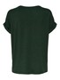 Basic T-Shirt Einfarbig Rundhals Ausschnitt Kurzarm Top Oberteil