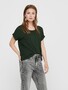 Basic T-Shirt Einfarbig Rundhals Ausschnitt Kurzarm Top Oberteil